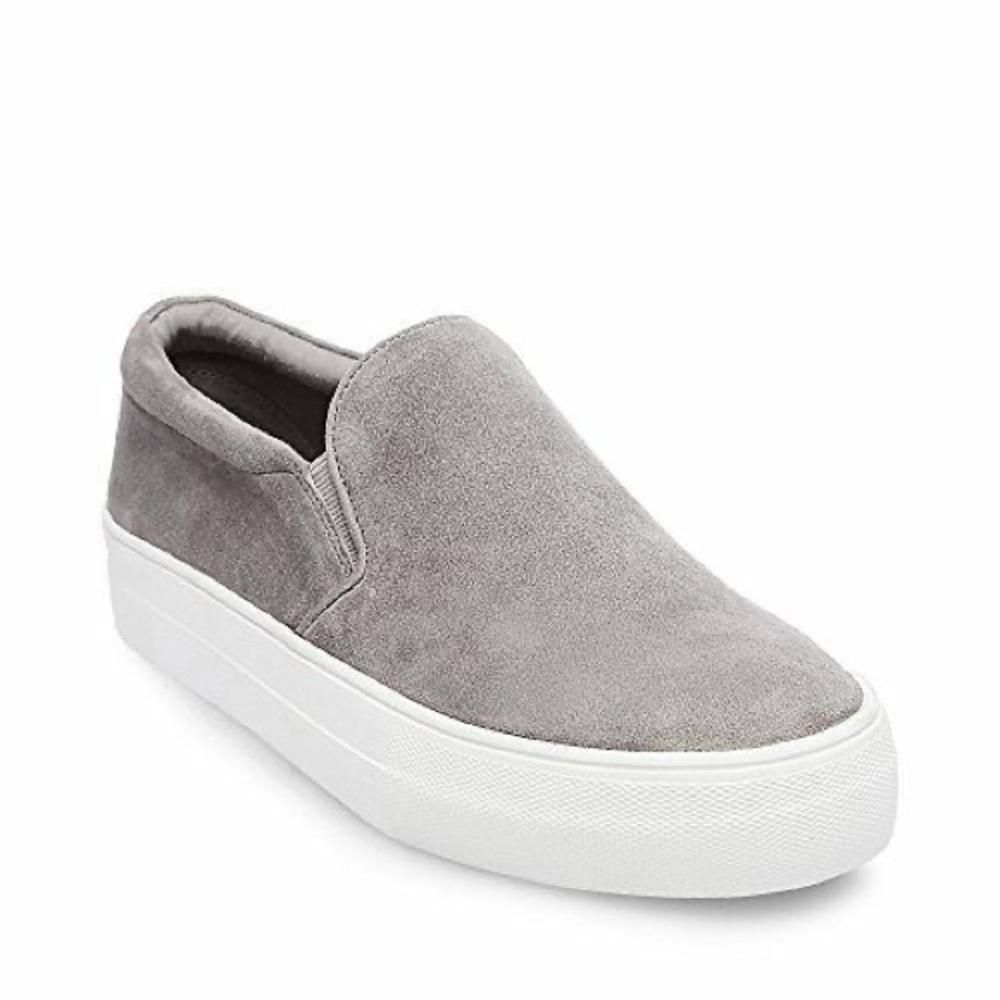 Gray Steve Madden platform sneakers